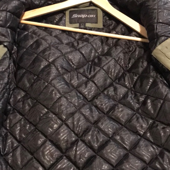 NWOT Men’s SNAP-ON Tools Workwear Jacket - polyester- olive green- Large - Picture 9 of 10